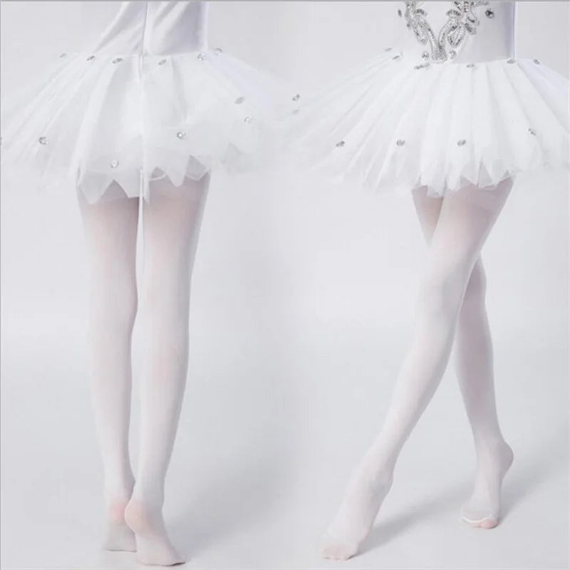 Premium Girls Ballet Dance Tights - Soft Footed Stockings for Dance, Halloween & School Uniform