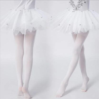 Premium Girls Ballet Dance Tights - Soft Footed Stockings for Dance, Halloween & School Uniform