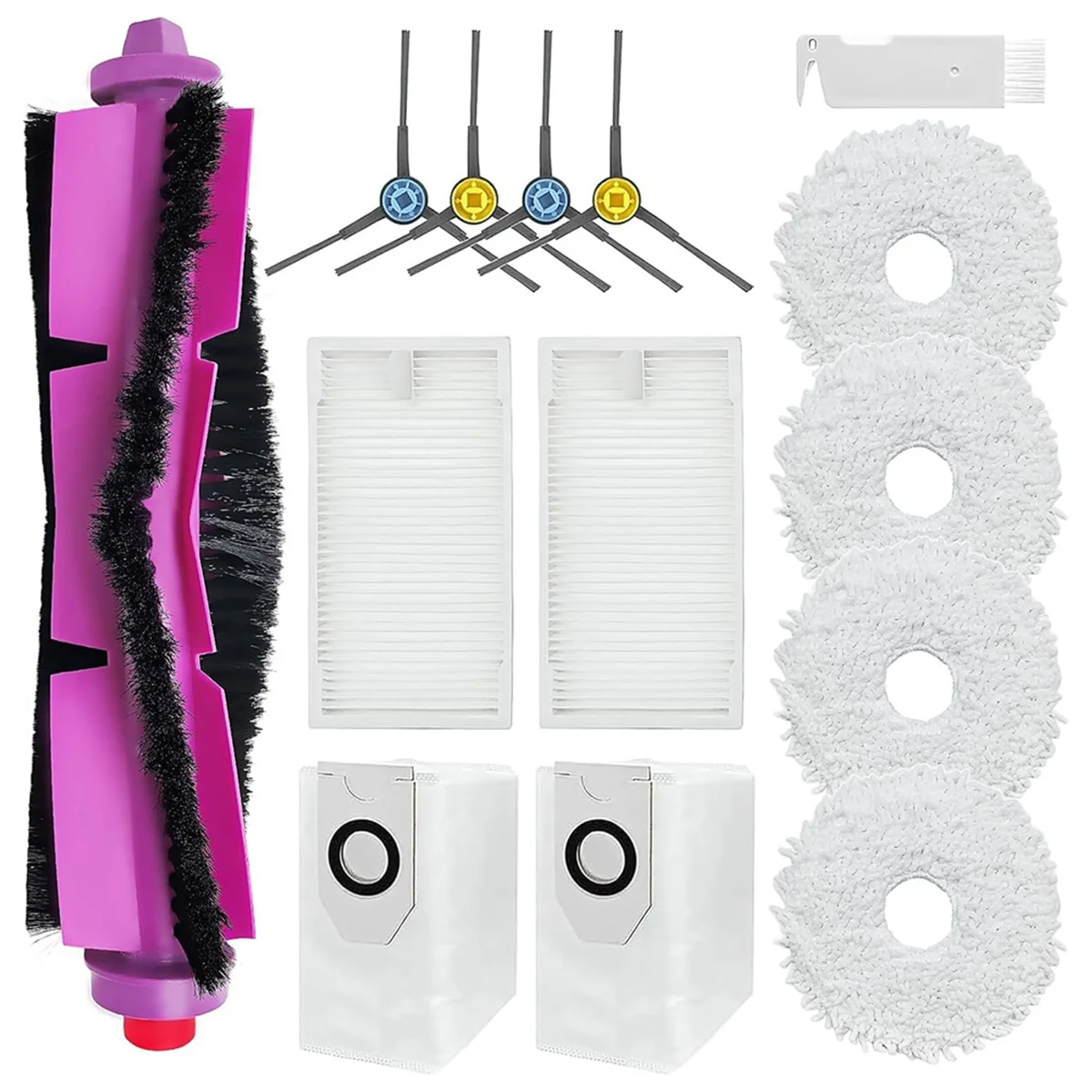 For Eureka J12Ultra / J12 Ultra, for Midea V12 Vacuum Cleaner Main Side Brush Filter Mop Bags Replacement Parts