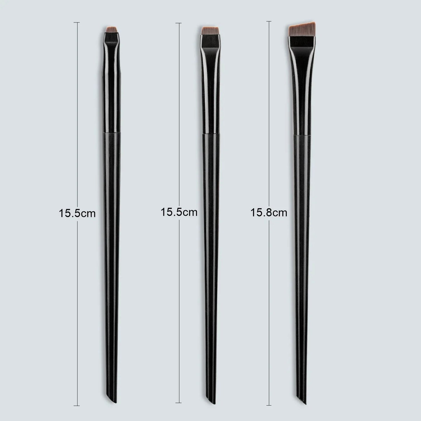 3pcs/set Blade Eyeliner Brush Eyebrow Brush Portable Flat Fine Eye Liner Brow Contour Makeup Brushes Makeup Tool