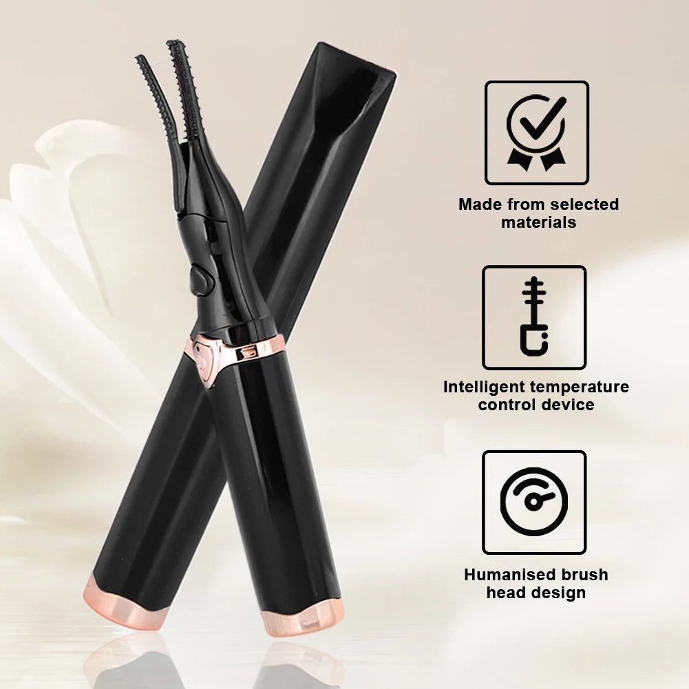Heated Eyelash Curler 2 Heating Modes Quick Heating Natural Curl Eyelash Curler Long Lasting for Quick Natural Curling
