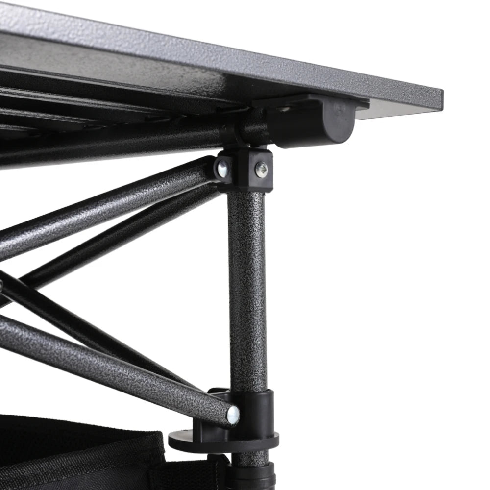 【Breeins】Aluminum Roll-Top Foldable Camp Table with Mesh Shelf