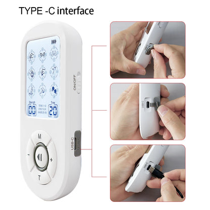 12 Modes Low Frequency Therapy Device TENS Machine EMS Muscle Stimulator Electronic Pulse Massager Myostimulation Apparatus