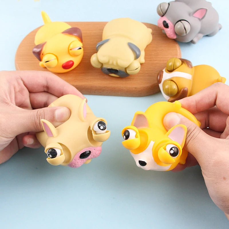 Creative Funny Eyeball Burst Squeeze  Eye Toy   Love sleeping dogs Pinch Toys Adult Kids Stress Relief Fidget Toy  Doll Toy
