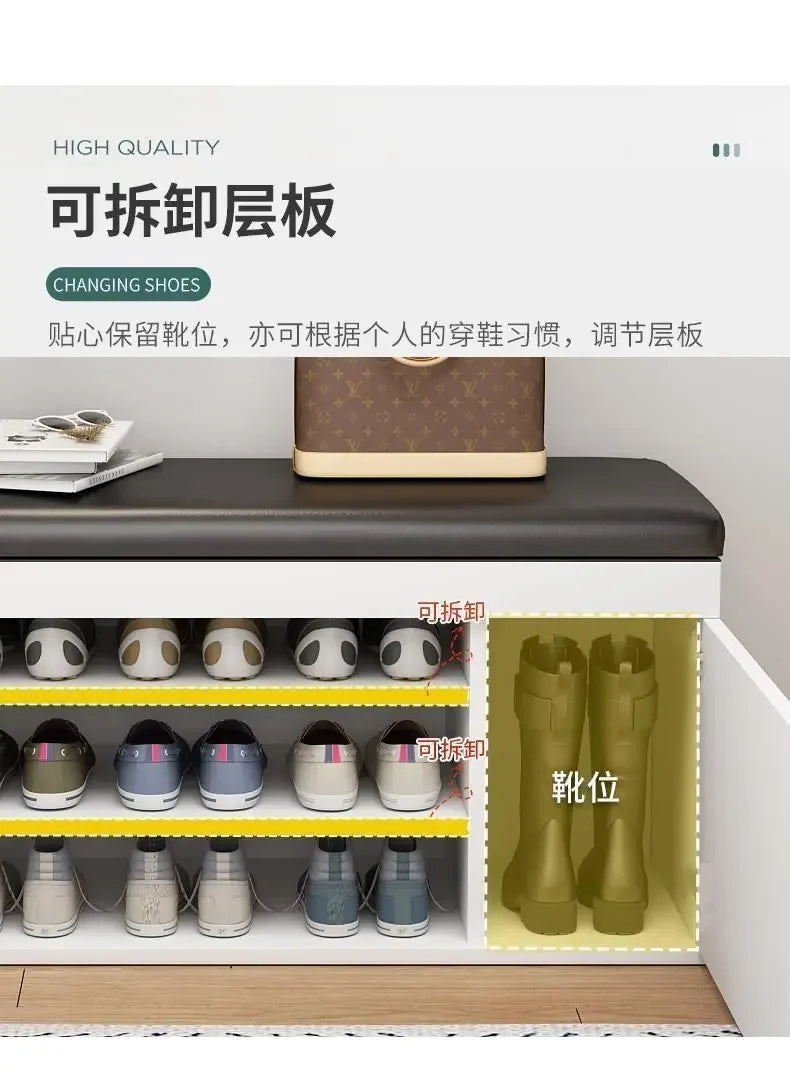 Modern Shoe Cabinets Storage Entrance Stool Entrance Hall Shoe Cabinets Bench White Living Room Home Furniture