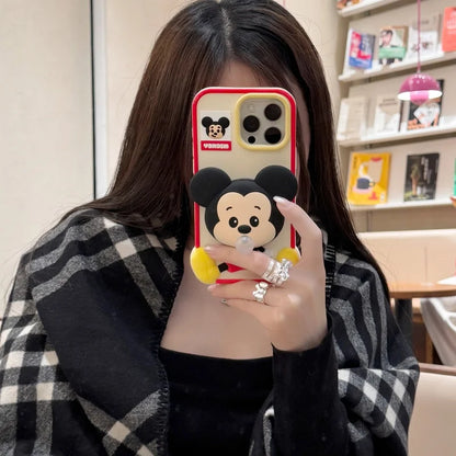 Baby pacifier Mickey Mouse Phone Case for iPhone 13 14 15 16 Pro Max 12promax DISNEY blow bubbles Soft silicone Cover Capa