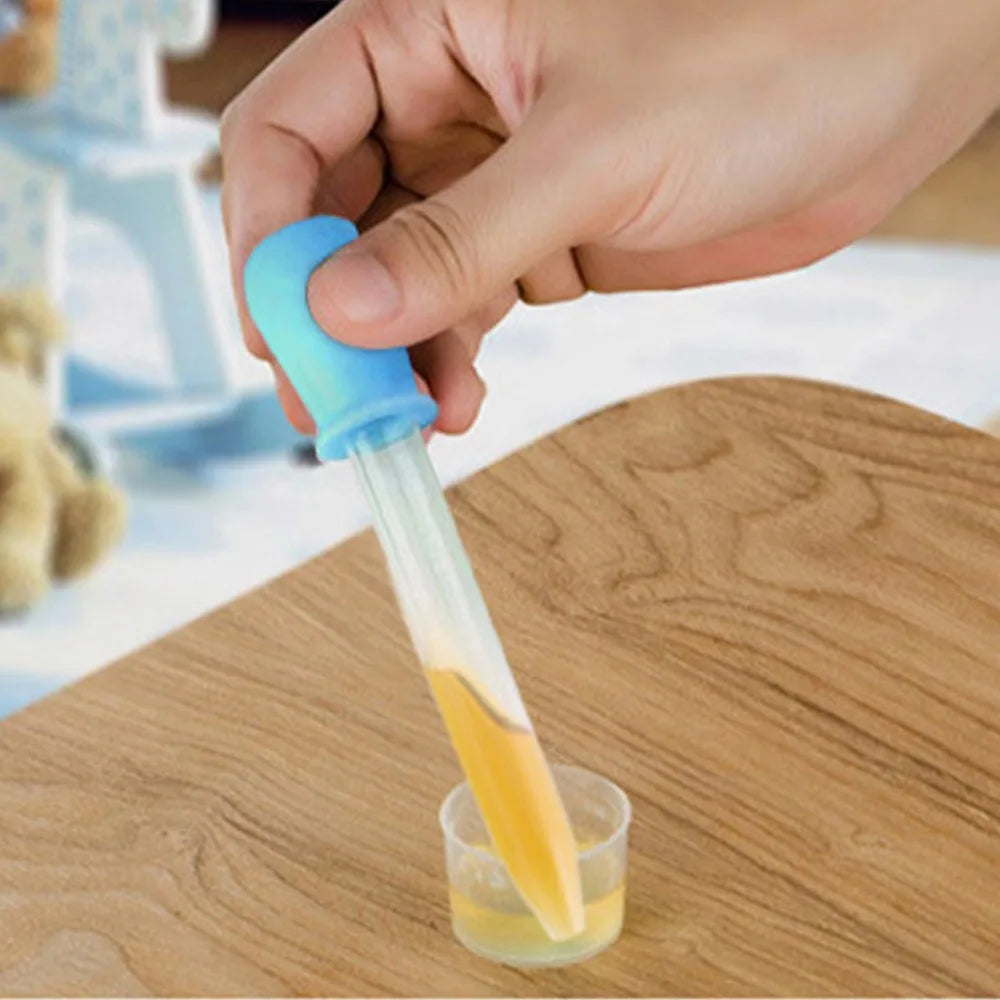 5PCS 5ml Small Silicone Plastic Pipette Dropper Feeding Medicine Liquid Eye Ear Pipette Dropper Lab Experiment Toys Gift