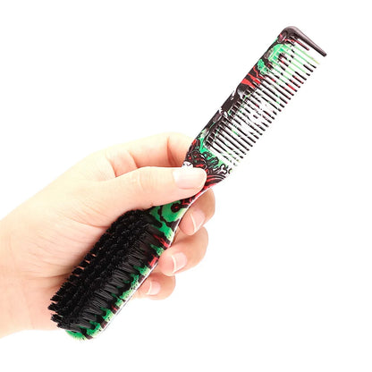 Barbershop Double Sided Brush Professional Face Neck Broken Hair Cleaning Brush Men Beard Styling Comb Salon Home Tools Supplies