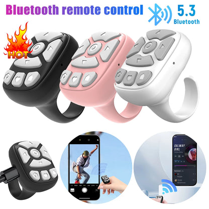 for TIK Tok Scrolling Ring Bluetooth-Compatible Selfie Stick Camera Controller Fingertip Selfie Video Controller for iPhone-iPad