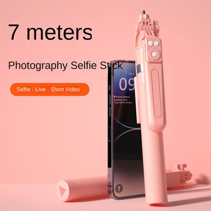 FGCLSY 1.7M selfie stick tripod with Light wireless remote control 360 ° rotation for smartphone video recording live streaming