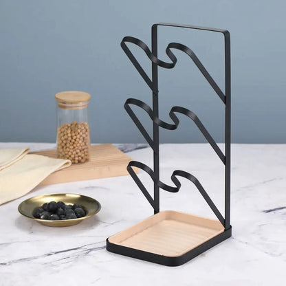 3 Saucepan Pot Pan Storage Rack Holder Kitchen Cupboard Organiser Stand Shelf UK