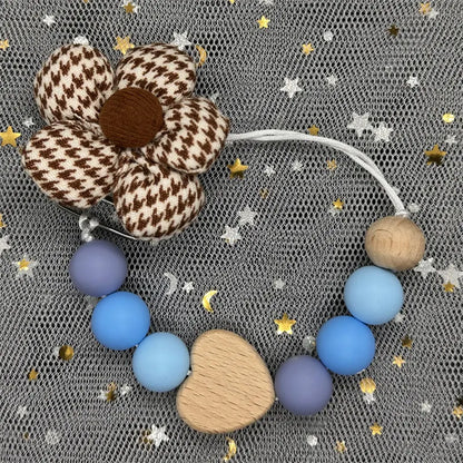 NEW Custom Name Wooden Personalized Baby Pacifier Chain Beech Bead Dummy Nipple Holder Guard Teether Pendant Newborn Mother Gift