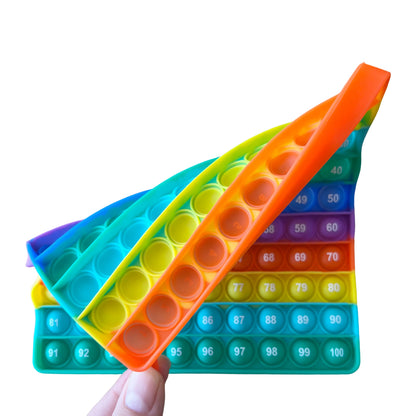 Interactive Math Learning Toy ，Silicone Number Counting Board 1-100, Sensory Fidget Game for Kids，Educational Classroom