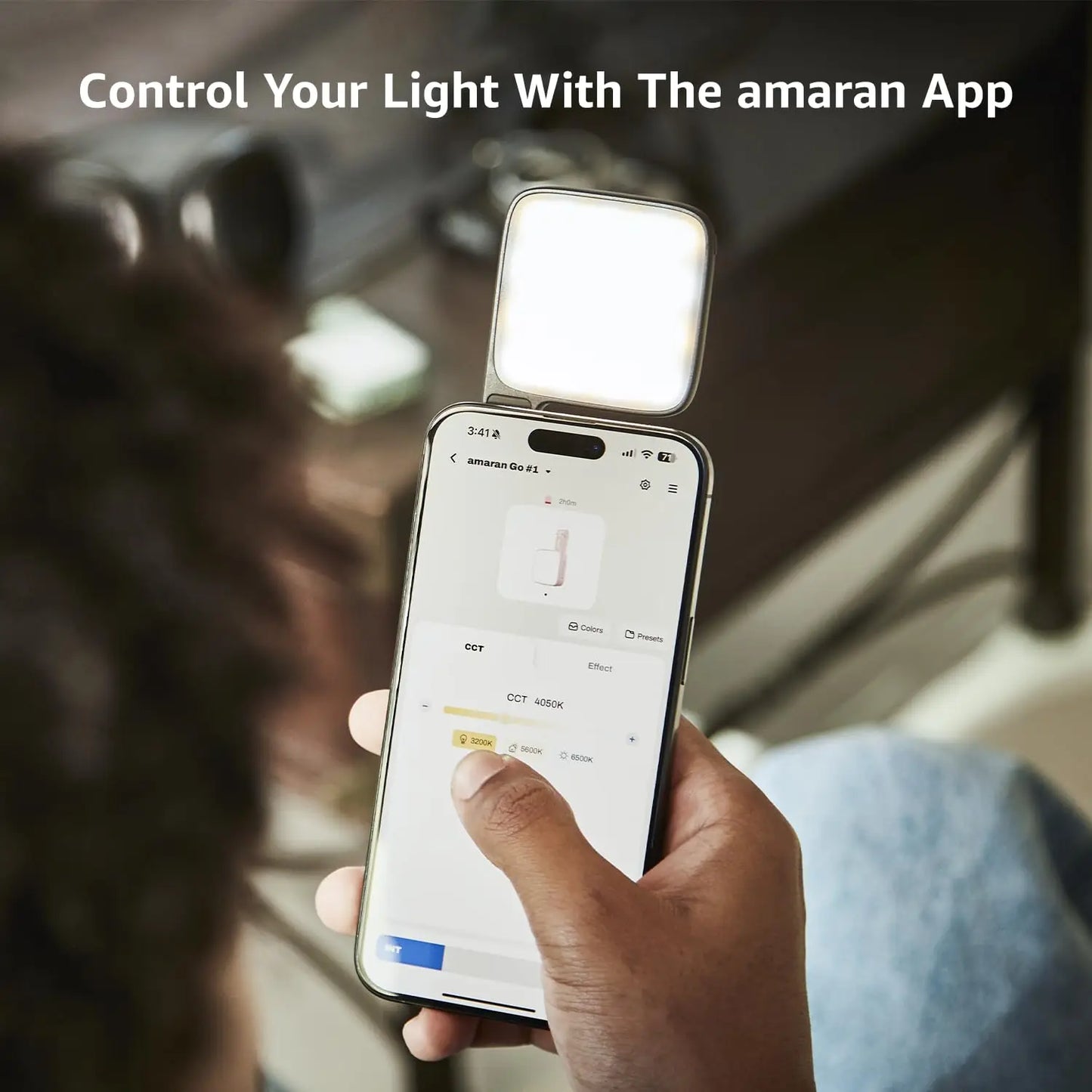 amaran Go Magnetic Phone Selfie Light Rechargeable Portable Light with Mirror for Selfie Makeup Video Conference TikTok Youtube