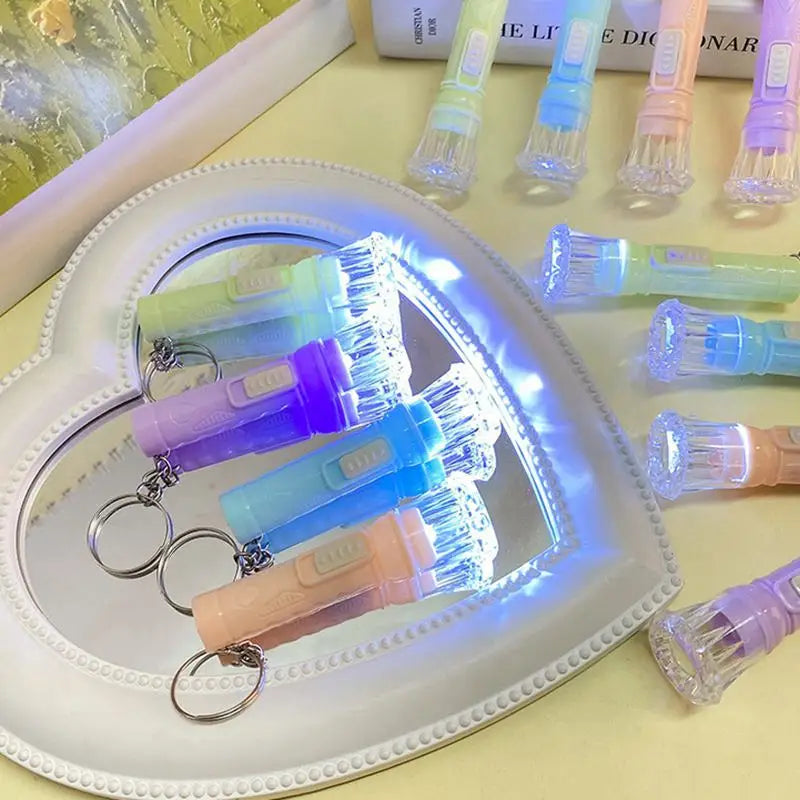 12-24PCS Candy Color Glowing Flashlight Camping Toy Birthday Party Favor Kids Gifts School Prize Wedding Gifts Guests Giveaways