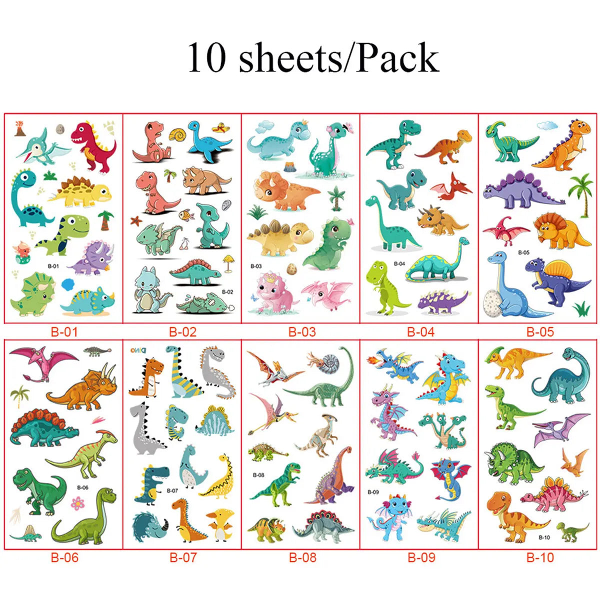10Pcs Cartoon Temporary Tattoos for Hand Disposable Underwater World Crabs Dolphins Octopus Jellyfish Design Tattoos Sticker