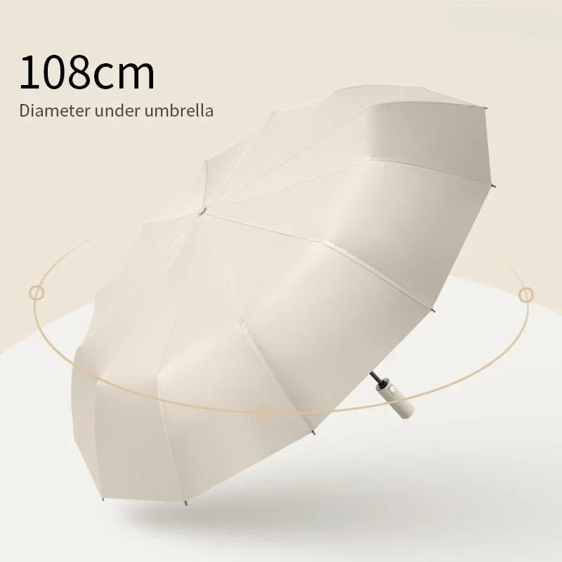 DIXSG 24 Bone Fully Automatic Double Bone Folding Umbrella For Sun UV Protection Rain Resistance And Strong Wind Resistance