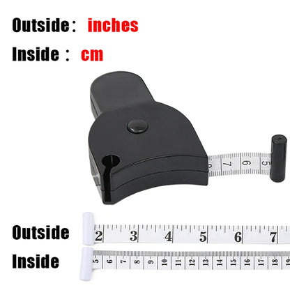 Portable Fitness Telescopic Health Tape Measure With Handle Torch Y-shaped Tape Measure Waist Circumference Tape Measure