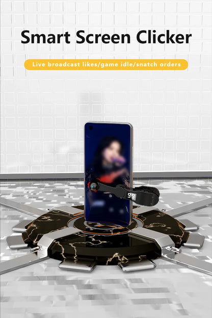 Automatic Screen Tapper Auto Clicker Tool Adjustable Speed for Gaming Live Streams Shopping Reward Tasks Phone App Accessory