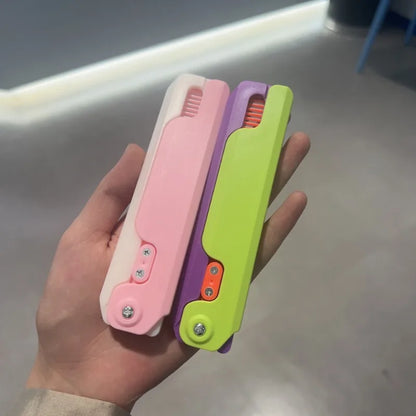 Gravity Folding Claw Knife Radish Knife 3d Printing Gravity Knife Small Radish Knife Push Card Decompression Fidget  Mini Toy