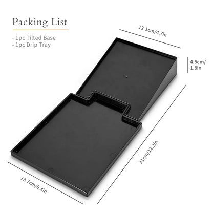 Inclined Bracket with Tray Compatible Eureka Mignon Grinder Durable Tilt Angle Base and Drip Tray Espresso Grinder Accessories