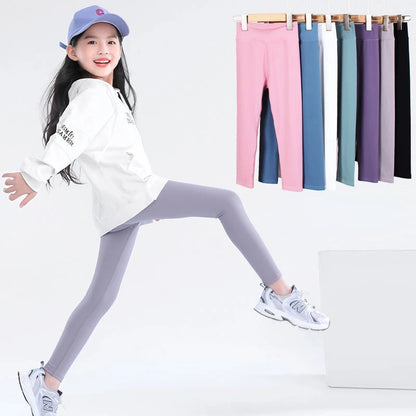 Girls Autumn Leggings - Solid Color Kids Tights & Sweatpants (2-6Y)