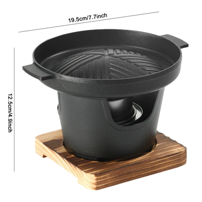 Japanischer Ein-Personen-Backofen, abnehmbarer japanischer Spirituskocher, tragbarer Mini-Grillherd, japanischer rauchfreier Spirituskocher