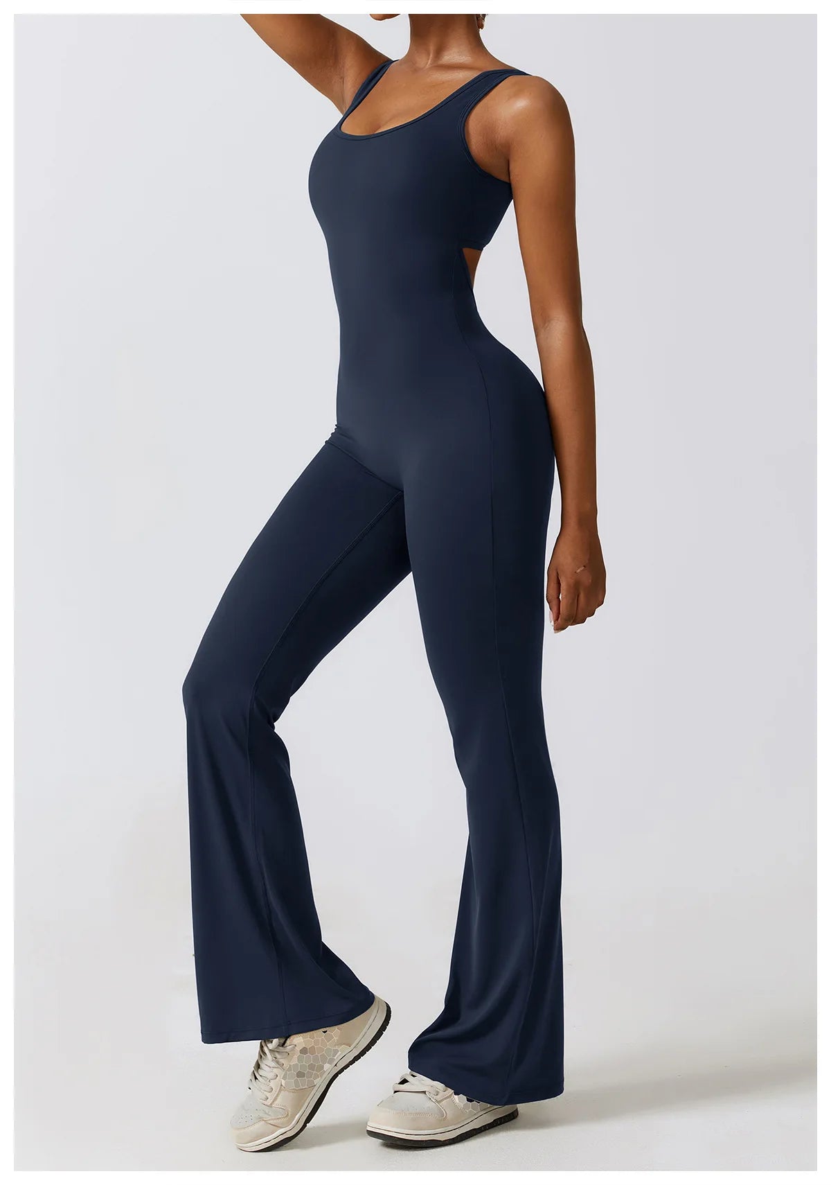 Women's Sexy Yoga Jumpsuit - One Piece Workout Tracksuit with Push Up Support