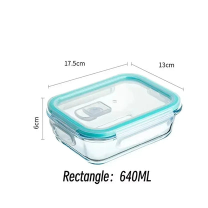Premium Glass Lunch Box - Airtight Food Storage Containers with Leak-Proof Lids, Microwave & Dishwasher Safe Meal Prep Bento Boxes