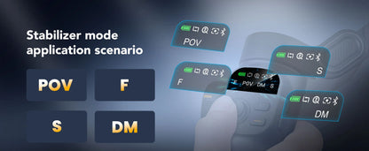 AOCHUAN Smart X2 Ai Handheld Gimbal Stabilizer Built in Extension Rod Equipped with LED display Smartphone Gimbal Stabilizer