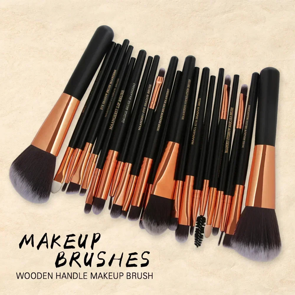 Professional Makeup Brush Set - 22 Piece Premium Cosmetic Brushes Kit for Eyeshadow & Eyeliner