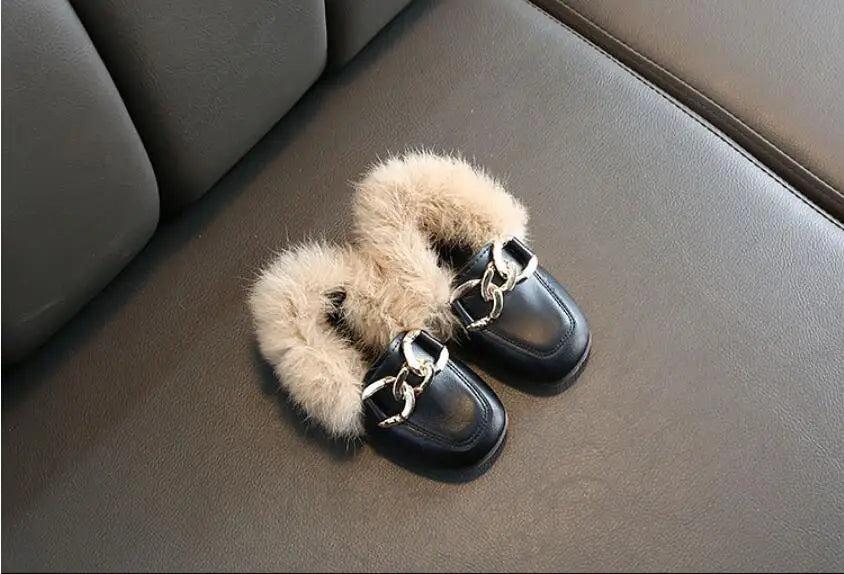Kids Winter Slippers - Luxury Fur Lined Non-Slip Indoor Boots for Boys & Girls
