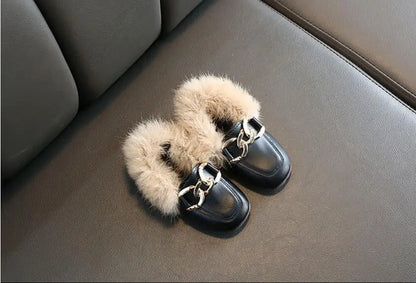 Kids Winter Slippers - Luxury Fur Lined Non-Slip Indoor Boots for Boys & Girls
