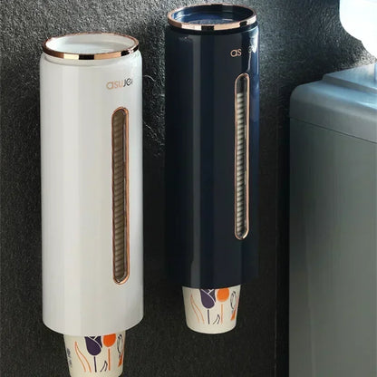 Dispenser Automatically Drop Cup Remover Wall Mounted Disposable Paper Cups Dispenser Plastic Cup Holder Cups Container New