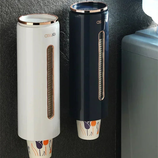 Dispenser Automatically Drop Cup Remover Wall Mounted Disposable Paper Cups Dispenser Plastic Cup Holder Cups Container New