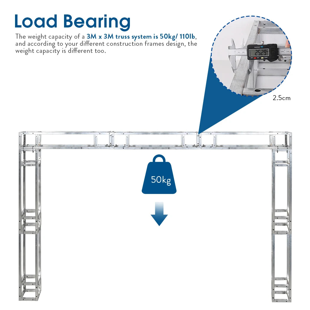 Iron Square Segments Truss Tower, Stage Club, DJ Lighting Frame, Perform Show Supports, 3Pcs/set