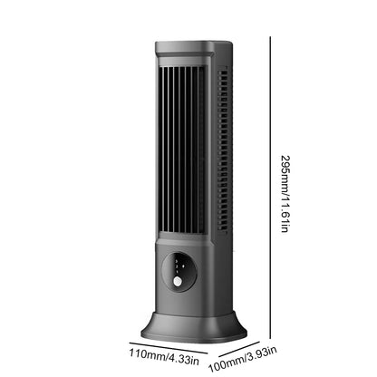 Desk Tower Fan USB Rechargeable Quiet Air Cooler Tabletop Air Conditioner Desktop Cooling Fan for Home Office Dormitory