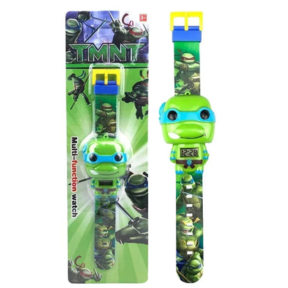 Ninja Turtles TMNT Kid Cartoon Cool Watch Toy 3D Watches Birthday Gift Electronic Watches Toy Watch Clock Children Xmas Gift New