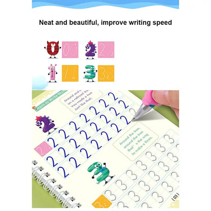 Writing Exercise Books English Groove Magic Practice Copybook Children's Book Learning Numbers Letters Alphabet Calligraphy Gift