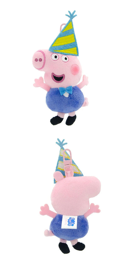Peppa Pig 12cm Small Pendant Plush Doll George Pig Backpack Pendant Key Decoration Children's Gifts Cartoon Anime Toy Ornaments