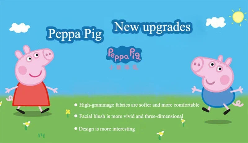 19CM Genuine Peppa Pig George Emily Candy Dennie Pedro Stuffed Plush Toys Keyring Animal Doll Pendant Children's Birthday Gifts