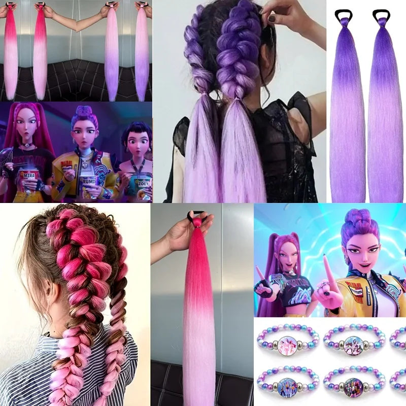 Kpop Demon Hunter Birthday Huntrix Kpop Warrior Costume Birthday Hair Accessiorie Party Gifts Rumi Mira Favors Hair Accessiories