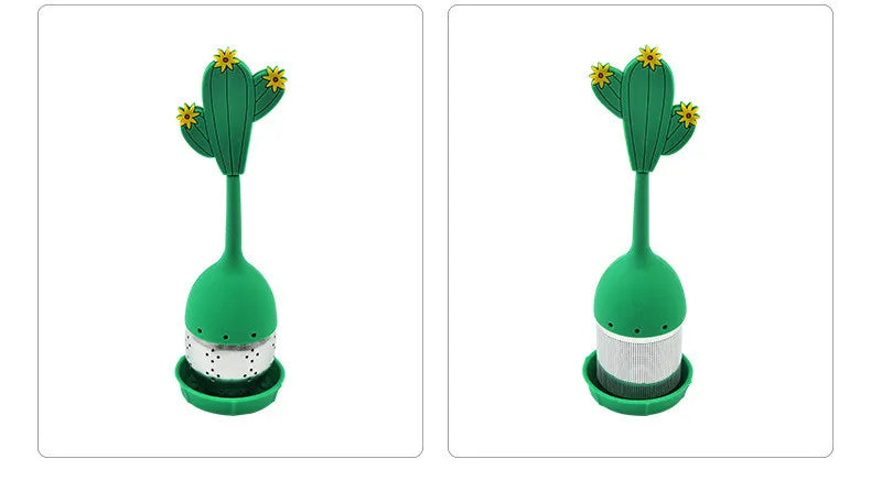 Silicone Handle Tea Infuser Stainless Steel Tea Ball Filter Teapot Cha Coffee Strainer Creative Lemon Orange Shape Spice Sieve