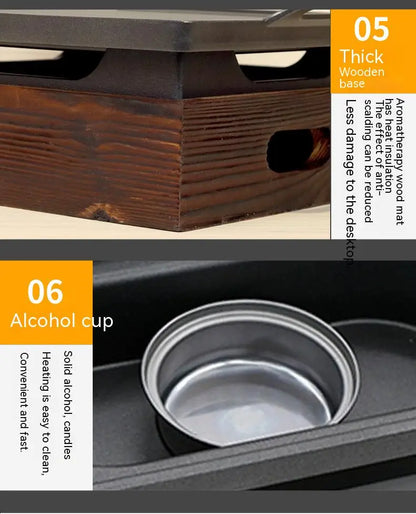 Smokeless Portable BBQ Grill Korean Japanese Barbecue Grill Charcoal BBQ Oven Alcohol Stove Household Non-stick Cooking Tools