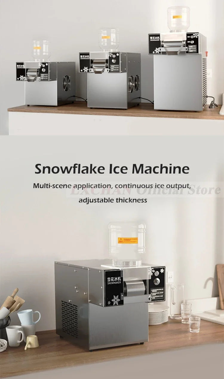 HomeWise 120KG/24H Korean Snowflake Ice Machine Commercial heavy duty Small Milk Mango Bingsu Shaver Smoothie Crusher 110V 220V