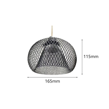 Metal Wire Pendant Lamp Shade Ceiling Light Shade Chandelier Cover Cage Guard for Home Teahouse Dining Room Cafe Hallway