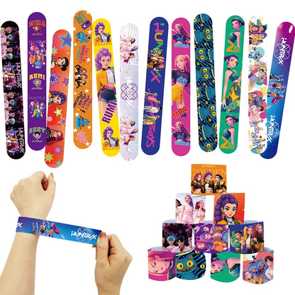 K-POP Demon Hunters Party Favors Slap Bracelets Wristbands Christmas Stocking Fillers Birthday Party Decoration Gifts Classroom