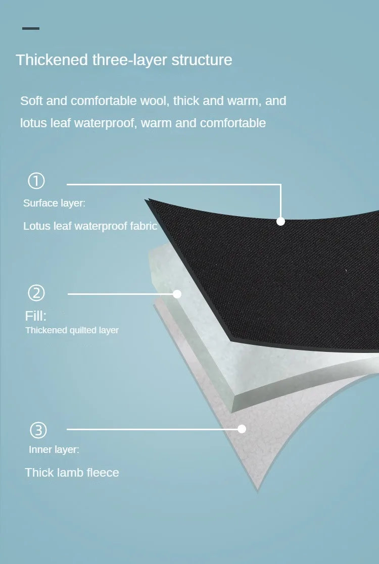 Baby Stroller Gloves Waterproof Warm Winter Antifreeze Mittens With Tissue Phone Bag Transparent Can Be Touch Screen