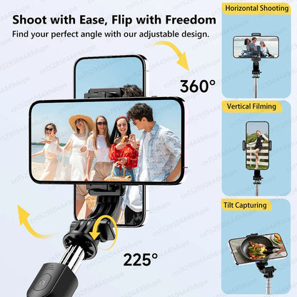 TOKQI-L21 Selfie Stick Telescopic Travel Handheld Tripod Portable Phone Stand for Cell Phone Live Streaming TikTok Recording
