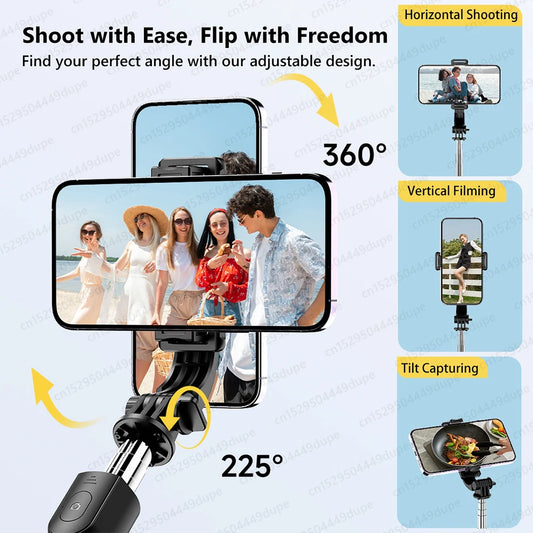 TOKQI-L21 Selfie Stick Telescopic Travel Handheld Tripod Portable Phone Stand for Cell Phone Live Streaming TikTok Recording